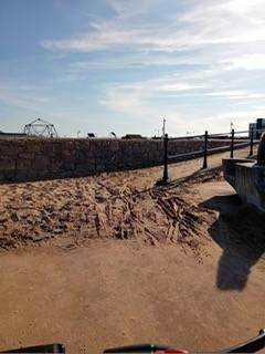 Block ramp access by the Nova and amusement arcade to access the promenade in 
Prestatyn 